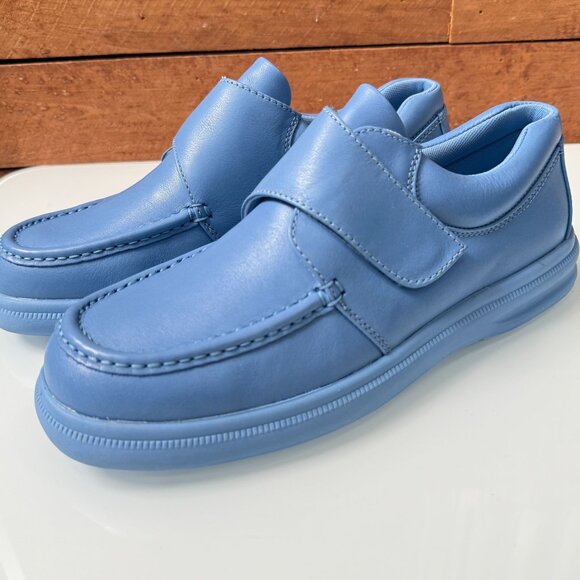 Hush Puppies Shoes Size 11 Mens Oxford Surf Blue Leather GIL Strap Low Top NIB - Picture 8 of 9